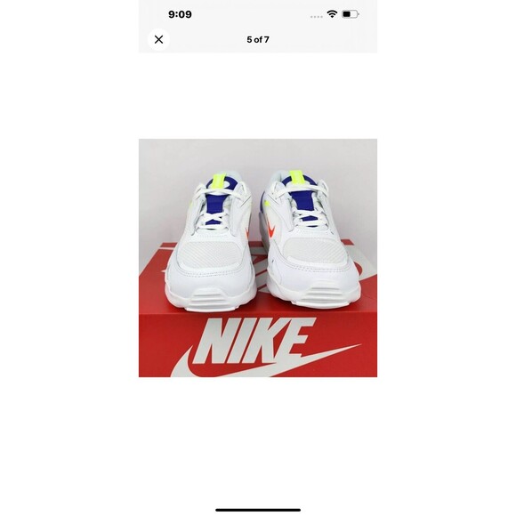 Nike Air Max Bolt Gs White Crimson Volt CW1626-103 Youth Size 5.5/Womens Size 7 - Picture 2 of 7